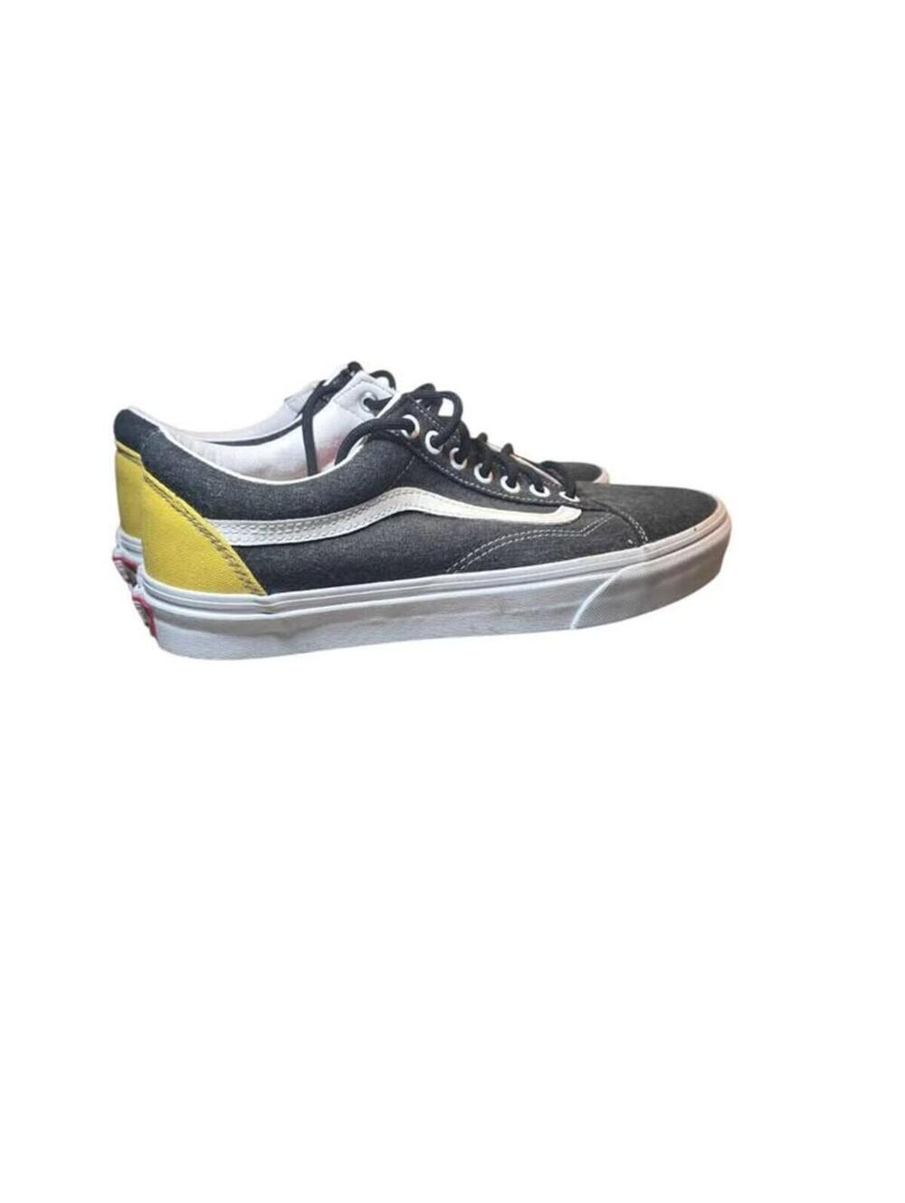 NWOT‎ Vans Old Skool Dark Grey Yellow Red Sneakers 9.5M & 11W